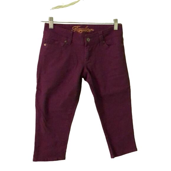 dELiA*s Taylor Purple Crop Jeans Juniors Size 1 Capri Y2K Vibe - Picture 1 of 8